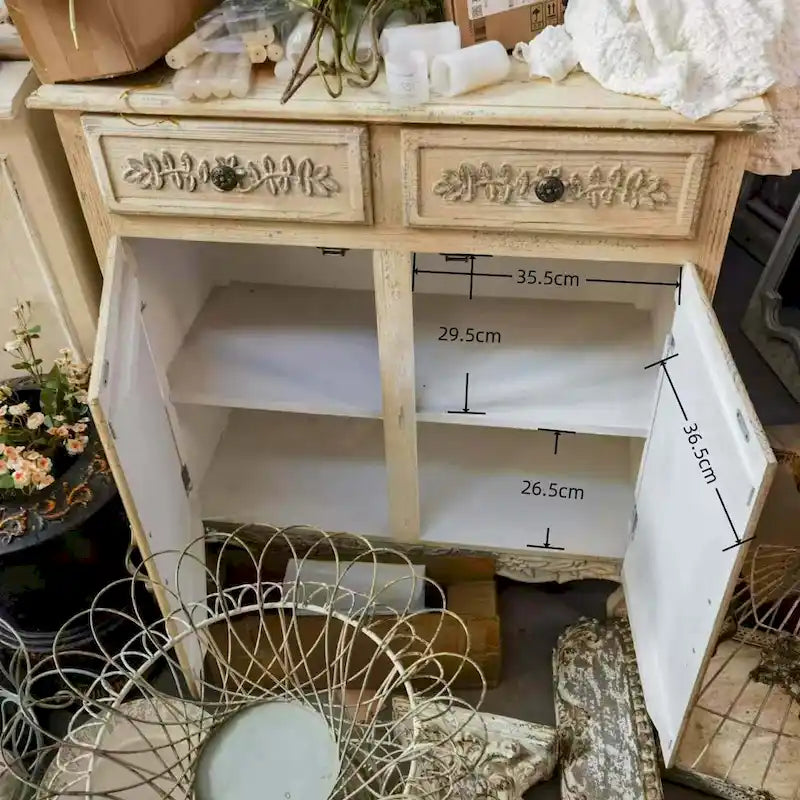 Buffet Bahut 3 Portes Noir et Or avec Dispositif Anti-Basculement