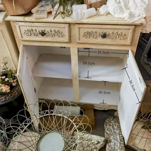 Buffet Bahut 3 Portes Noir et Or avec Dispositif Anti-Basculement
