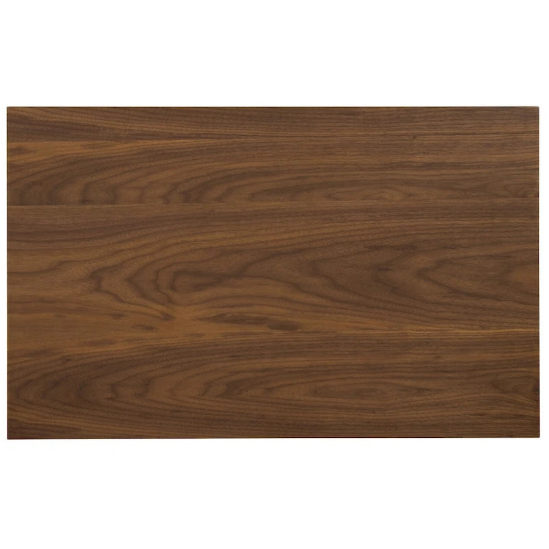 Meuble de bureau de style artisanal de 32 po avec tiroir classeur verrouillable et placage de noyer