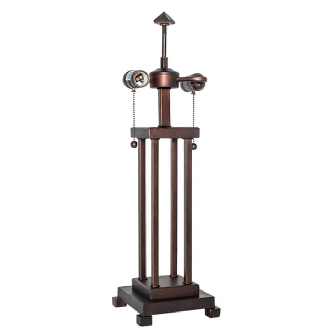 Pied de lampe colonne style Mission fait main, 61 cm de haut