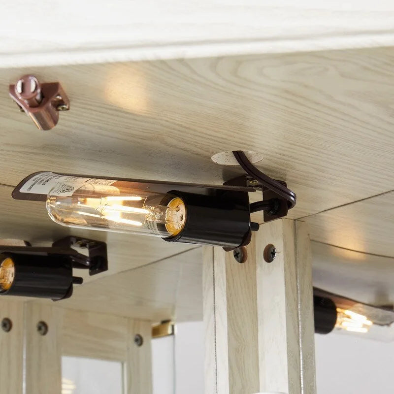 Vitrine d'angle avec éclairage intégré pour objets de collection et verrerie