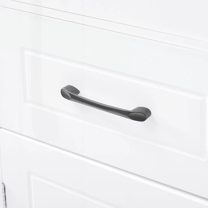Meuble de salle de bain autoportant avec 4 étagères réglables, 2 portes et 1 tiroir