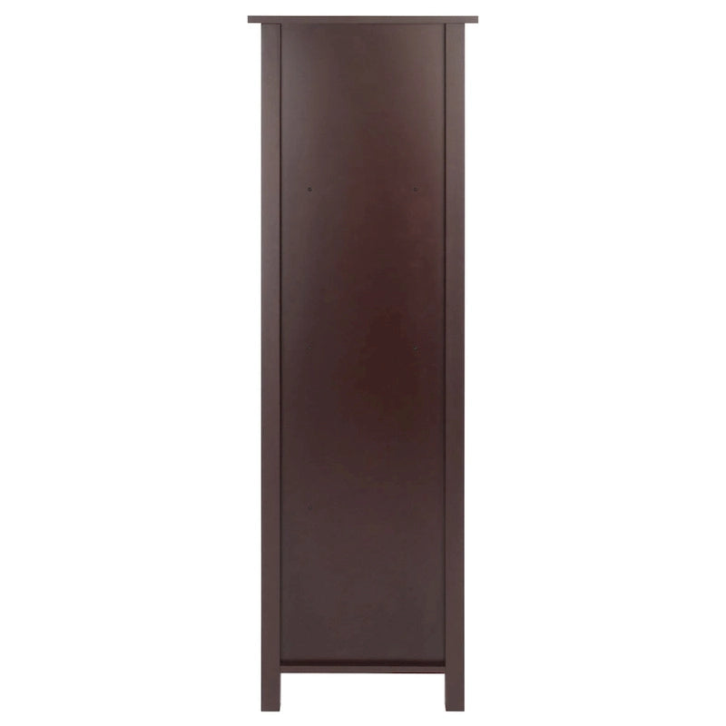 Étagère de rangement 5 pièces avec 4 paniers pliables en corde tressée — Noyer brun, 142 cm H