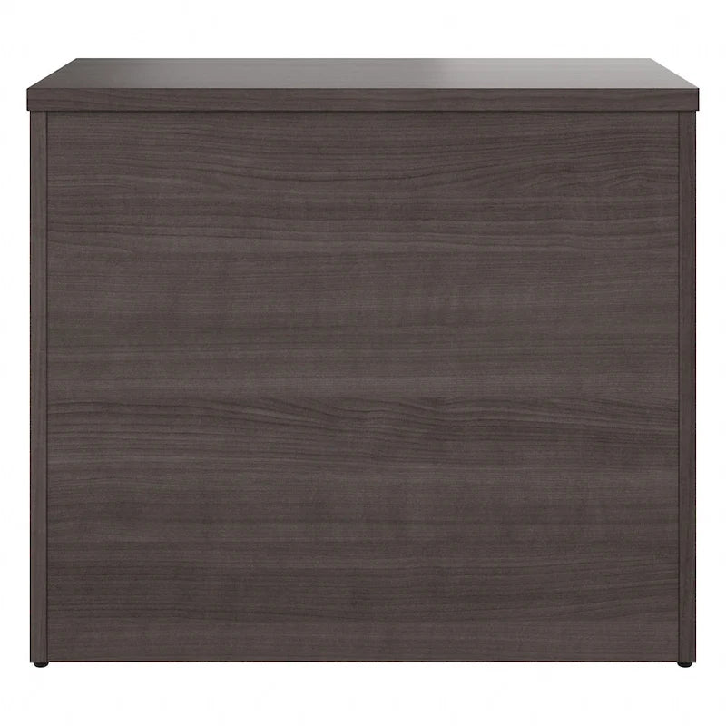 Meuble de rangement de bureau avec tiroir classeur verrouillable et étagères ouvertes — 76 cm l.