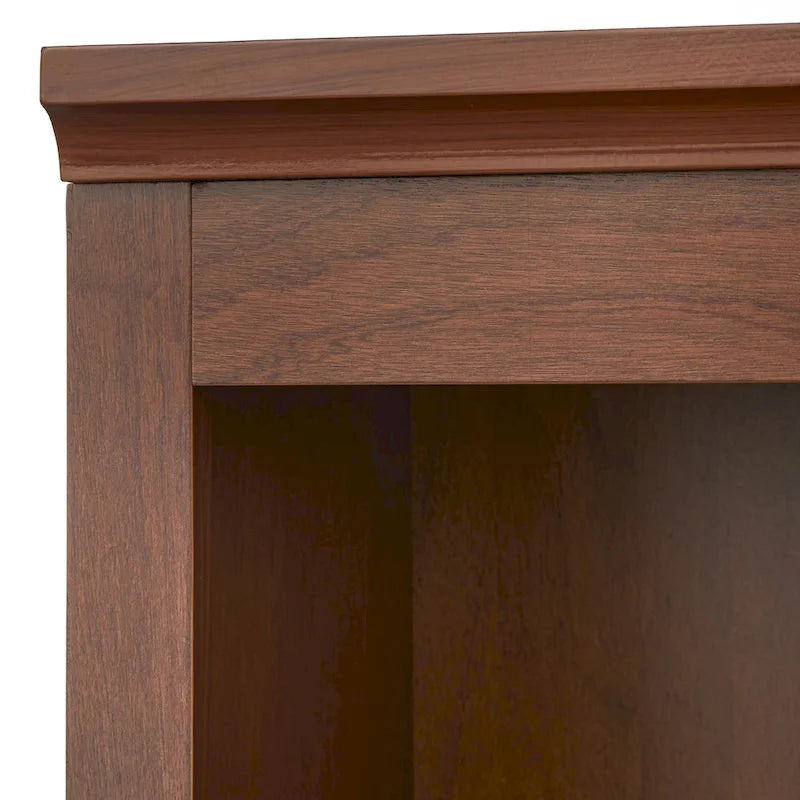 Buffet vaisselier 2 pièces style ferme moderne avec plateau en faux marbre et quincaillerie en laiton
