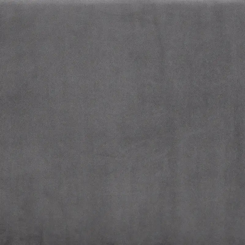 Banc de rangement gris en velours plissé avec couvercle relevable et pieds en métal doré
