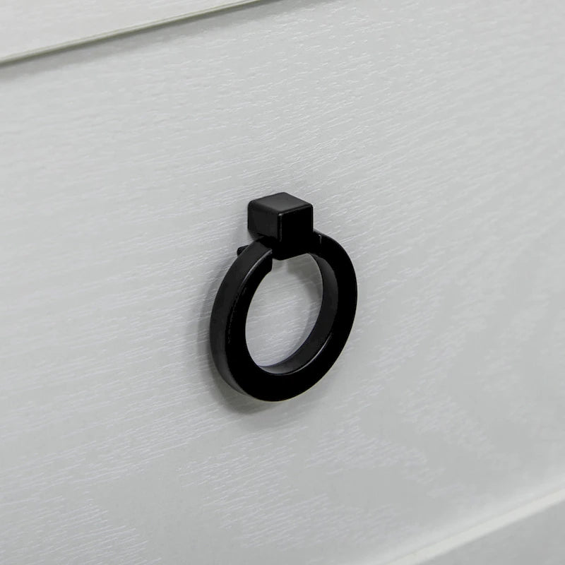 Meuble de bar à café de style rustique avec porte coulissante de grange et 3 tiroirs — Gris foncé