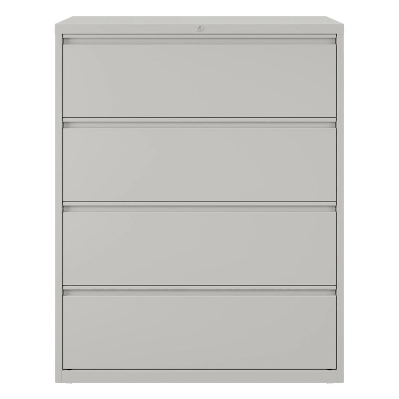 Classeur latéral à 4 tiroirs de 106,7 cm de large en gris clair — Certifié Greenguard Gold