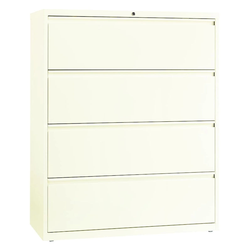 Classeur latéral à 4 tiroirs de 106,7 cm de large en gris clair — Certifié Greenguard Gold