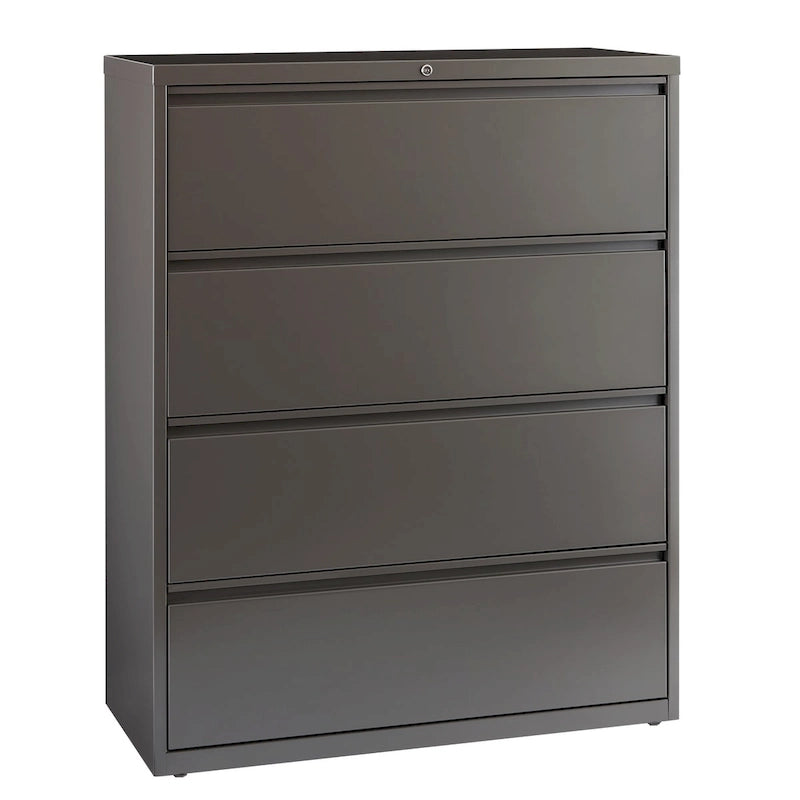 Classeur latéral à 4 tiroirs de 106,7 cm de large en gris clair — Certifié Greenguard Gold