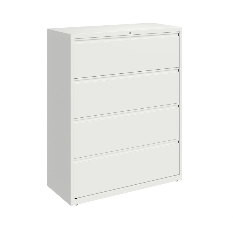 Classeur latéral à 4 tiroirs de 106,7 cm de large en gris clair — Certifié Greenguard Gold