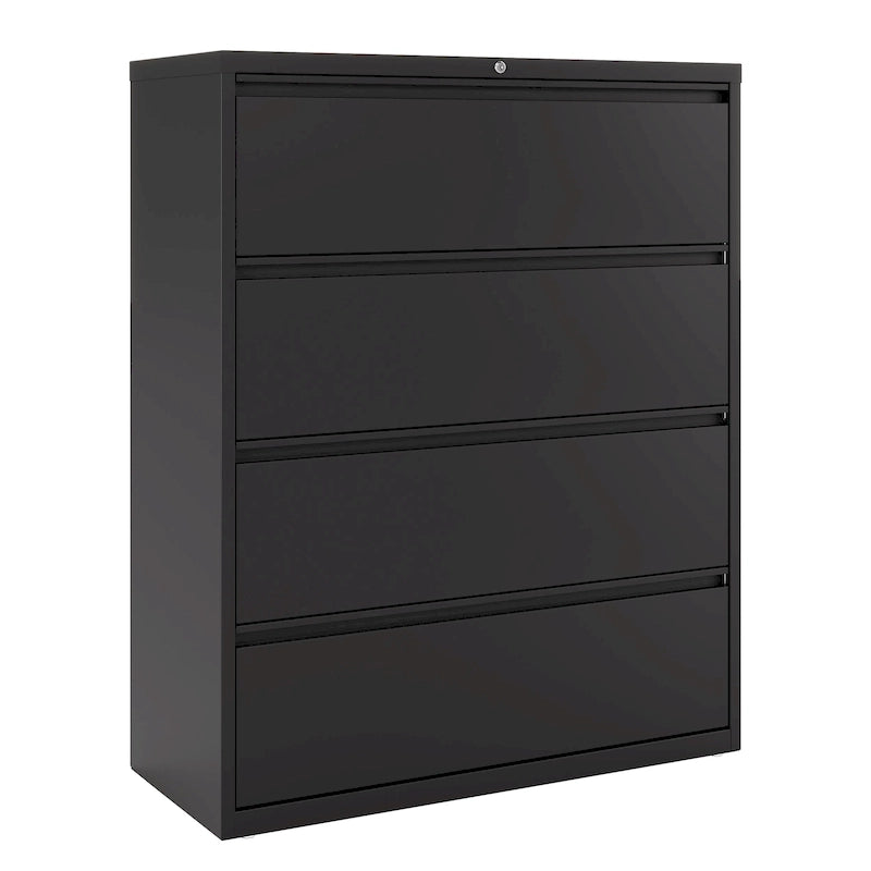 Classeur latéral à 4 tiroirs de 106,7 cm de large en gris clair — Certifié Greenguard Gold