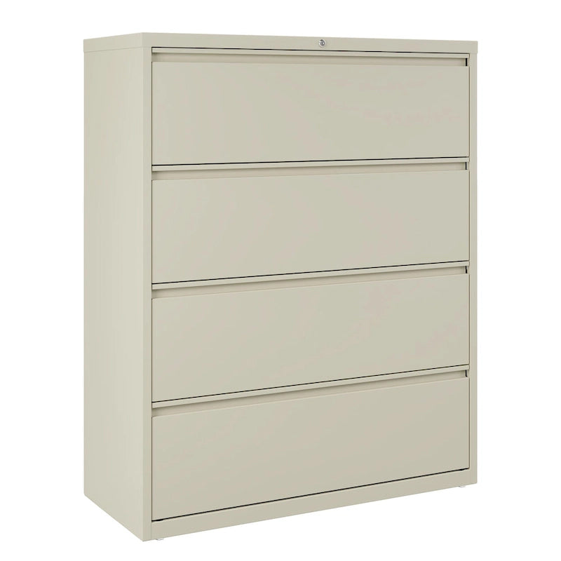 Classeur latéral à 4 tiroirs de 106,7 cm de large en gris clair — Certifié Greenguard Gold