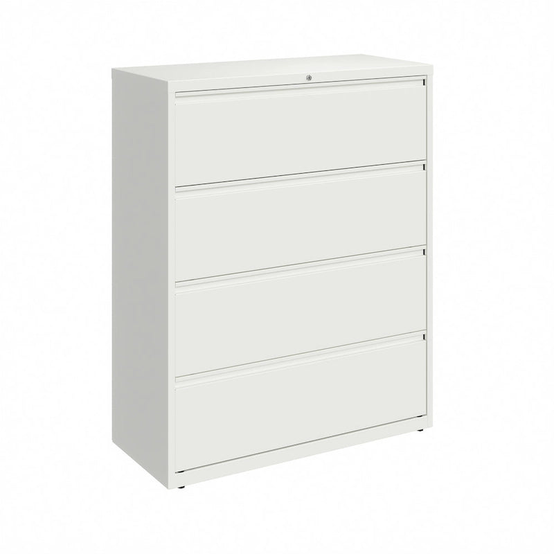 Classeur latéral à 4 tiroirs de 106,7 cm de large en gris clair — Certifié Greenguard Gold