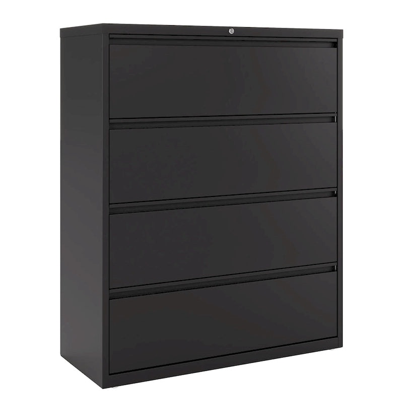 Classeur latéral à 4 tiroirs de 106,7 cm de large en gris clair — Certifié Greenguard Gold