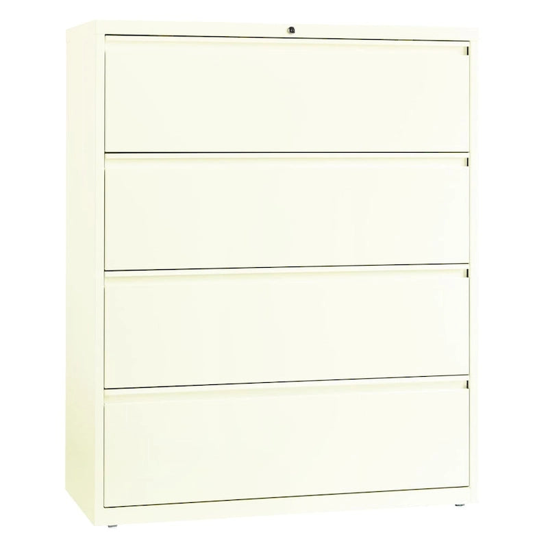 Classeur latéral à 4 tiroirs de 106,7 cm de large en gris clair — Certifié Greenguard Gold