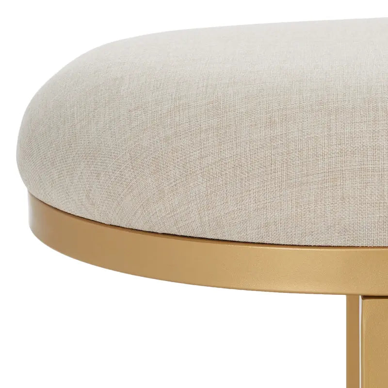 Banc d'entrée à étagère ouverte avec assise rembourrée et base en bois — 107 cm (L) × 38 cm (P) × 46 cm (H)