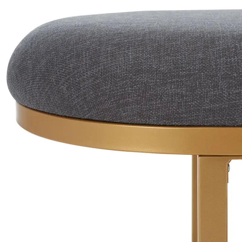 Banc d'entrée à étagère ouverte avec assise rembourrée et base en bois — 107 cm (L) × 38 cm (P) × 46 cm (H)