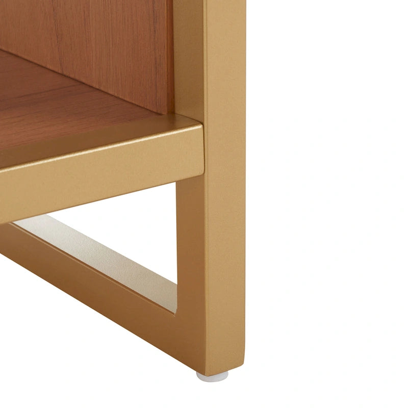 Banc d'entrée à étagère ouverte avec assise rembourrée et base en bois — 107 cm (L) × 38 cm (P) × 46 cm (H)