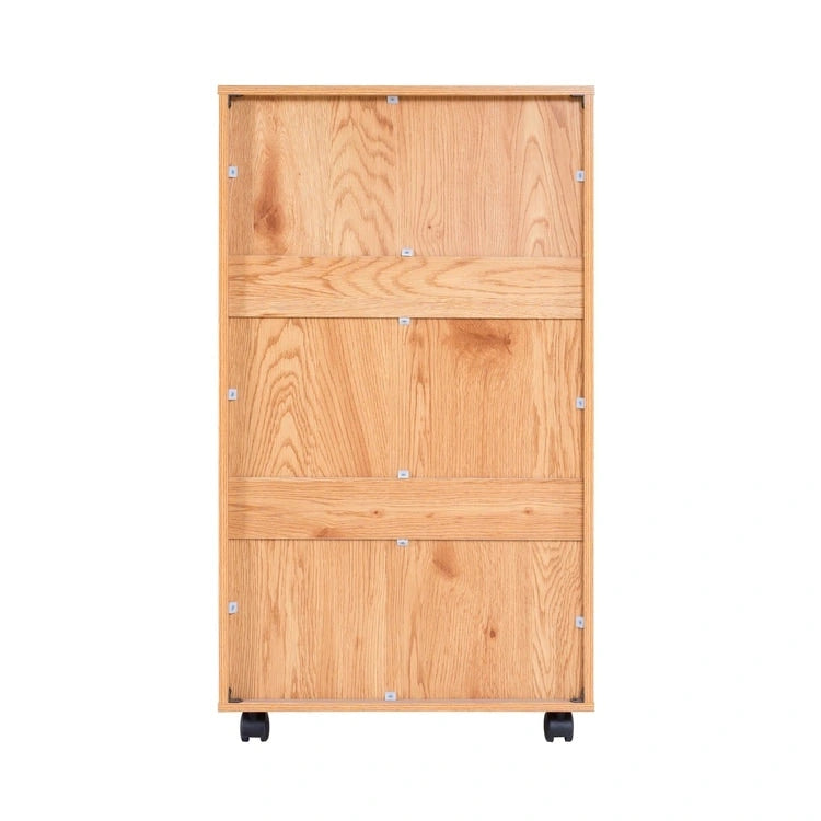 Meuble de classement mobile en bois à 7 tiroirs avec roulettes fluides