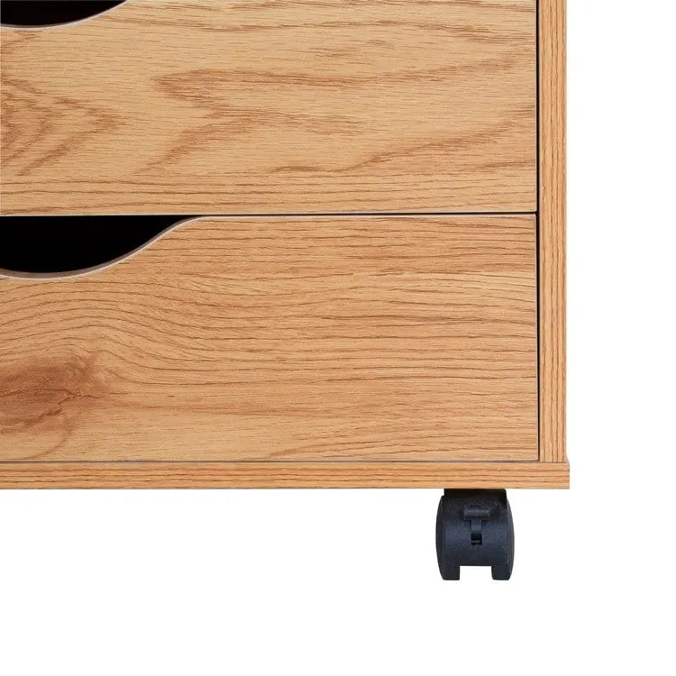 Meuble de classement mobile en bois à 7 tiroirs avec roulettes fluides