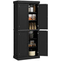 Meuble de cuisine autoportant de 184 cm avec 4 portes et étagères réglables