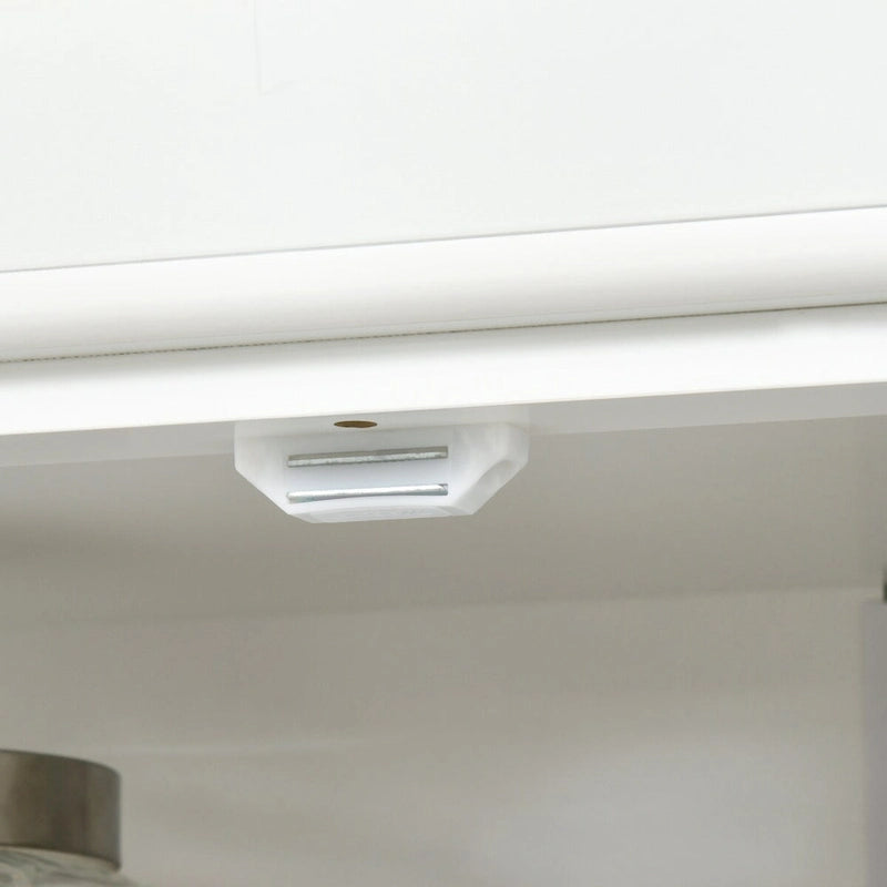 Meuble de cuisine autoportant de 184 cm avec 4 portes et étagères réglables