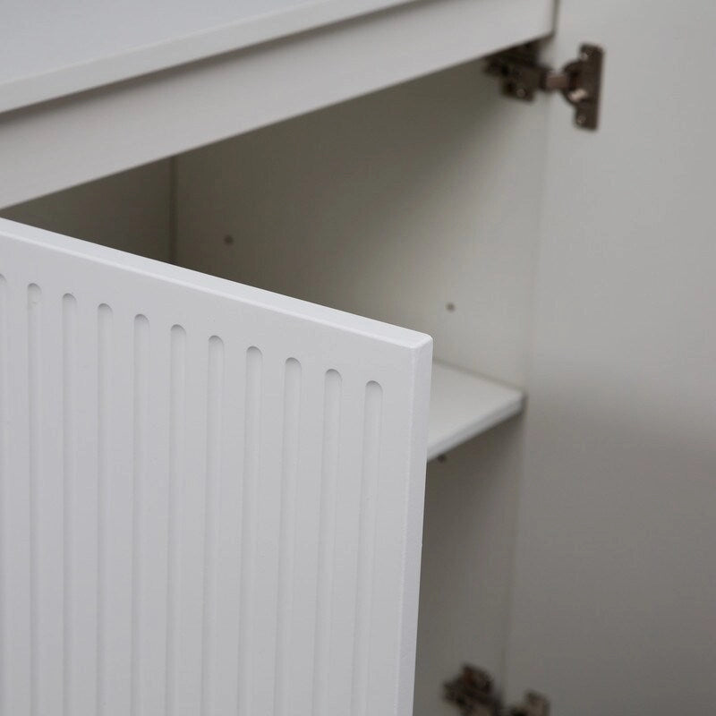 Meuble Art Déco moderne de 144 cm avec portes cannelées et 4 compartiments intérieurs