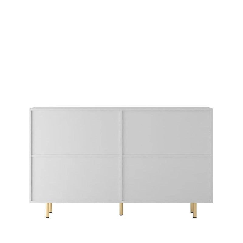 Meuble Art Déco moderne de 144 cm avec portes cannelées et 4 compartiments intérieurs