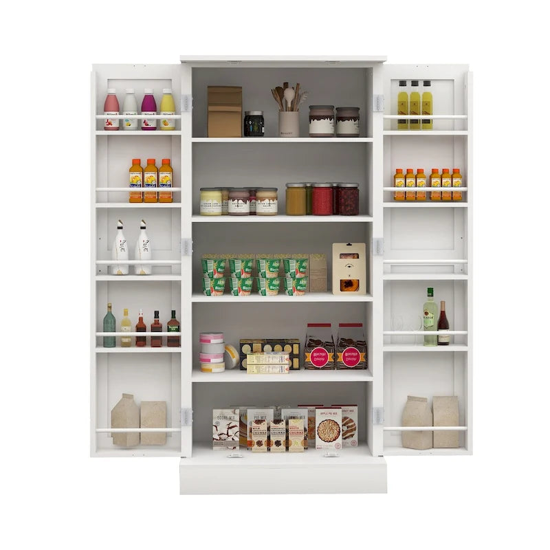Meuble de rangement de cuisine à LED avec 10 compartiments et bande lumineuse à capteur