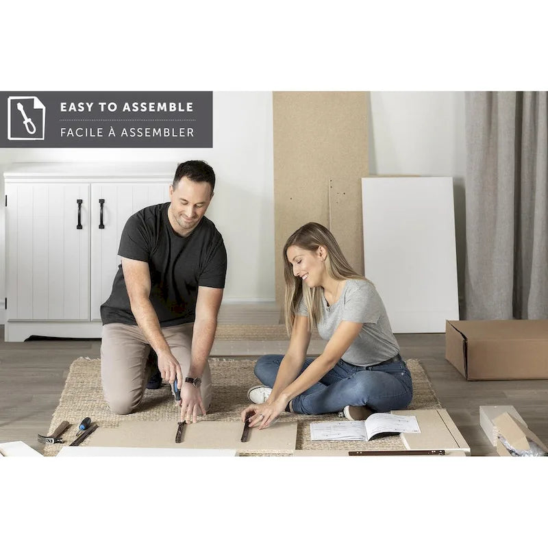 Armoire de rangement contemporaine à 2 portes en métal avec étagères réglables et portes magnétiques