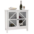 Armoire de cuisine style shaker avec portes doubles vitrées et poignées en nickel brossé