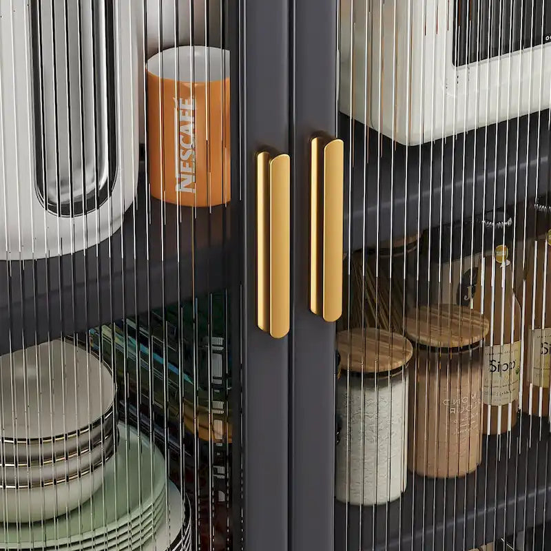 Meuble de cuisine étagère du sol au plafond avec rangement pour micro-ondes et rotation à 360°