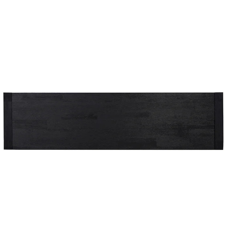 Console d'entrée avec 2 tiroirs et 1 étagère inférieure — Placage en bois d'acacia