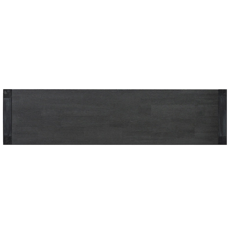 Console d'entrée avec 2 tiroirs et 1 étagère inférieure — Placage en bois d'acacia