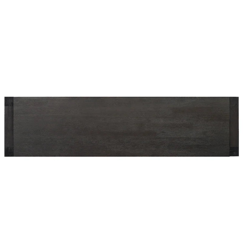 Console d'entrée avec 2 tiroirs et 1 étagère inférieure — Placage en bois d'acacia