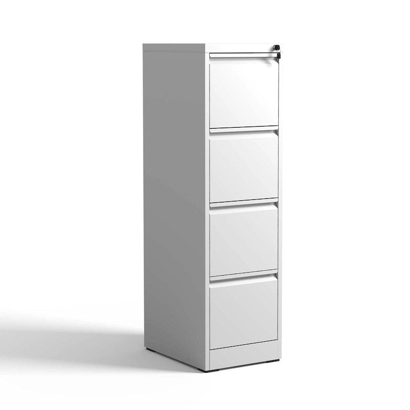 Classeur métallique vertical 4 tiroirs avec serrure et système anti-basculement