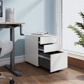 Classeur mobile 3 tiroirs pour dessous de bureau avec serrure et roulettes