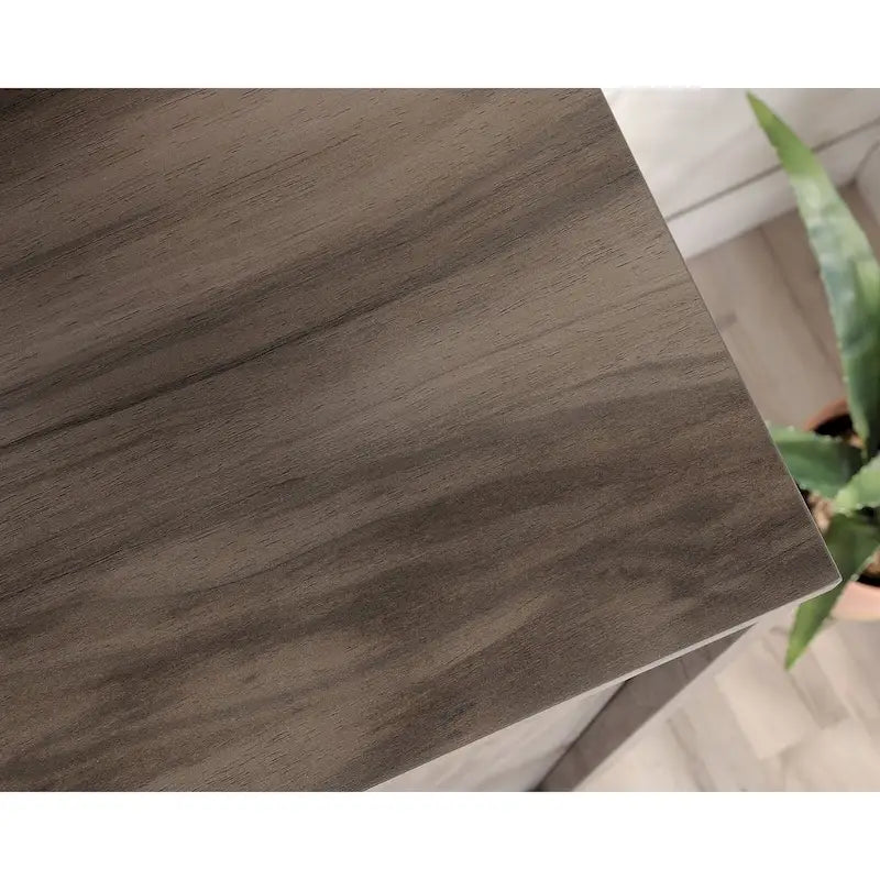 Meuble de rangement vertical avec tiroir de classement et étagère réglable — Fini jet acacia