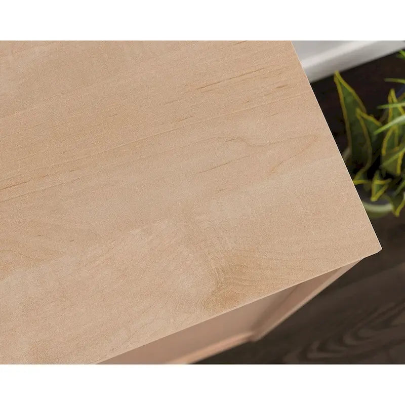 Meuble de rangement vertical avec tiroir de classement et étagère réglable — Fini jet acacia