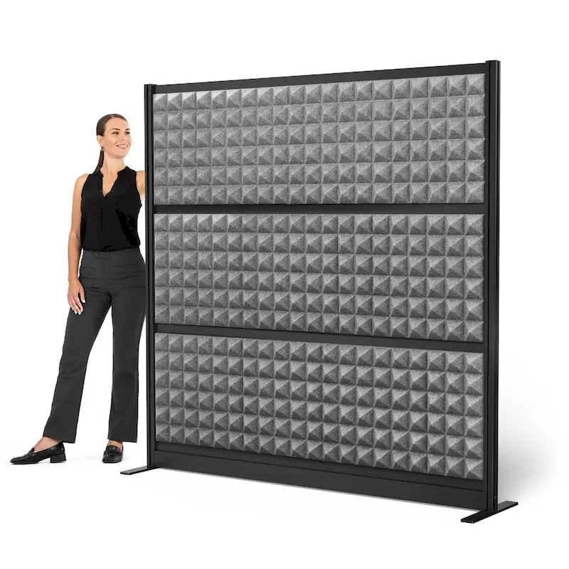 Système de cloisons modulaires avec panneaux insonorisants — 178 cm (L) × 178 cm (H)