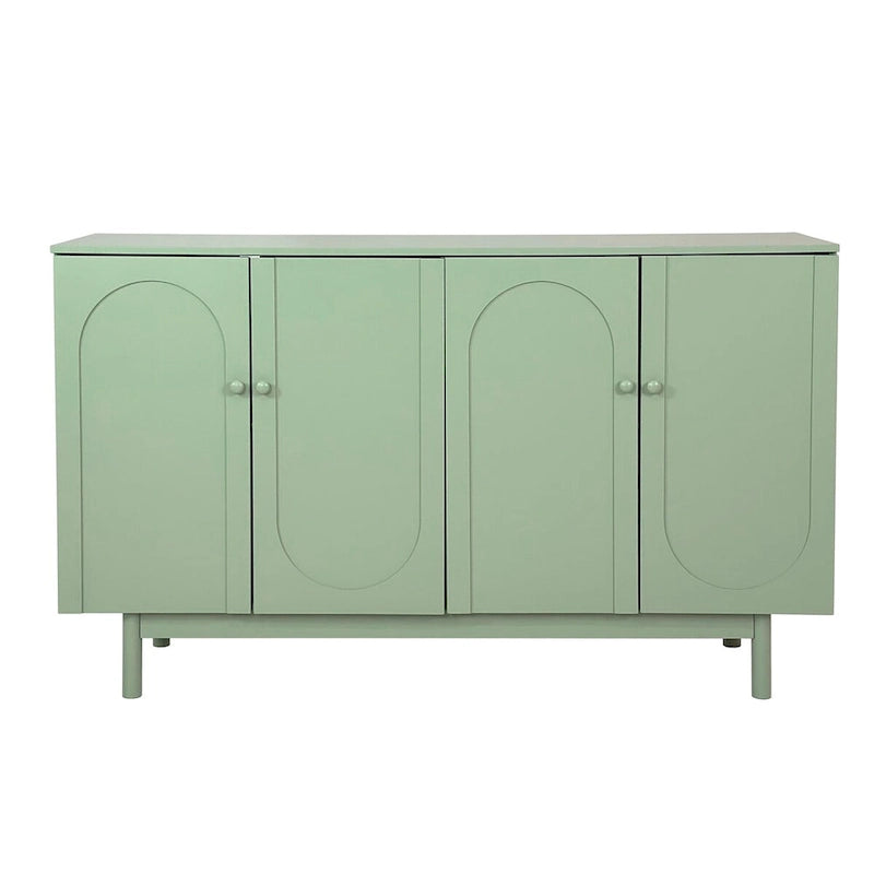 Buffet bas 4 portes Intaglio contemporain avec étagère réglable