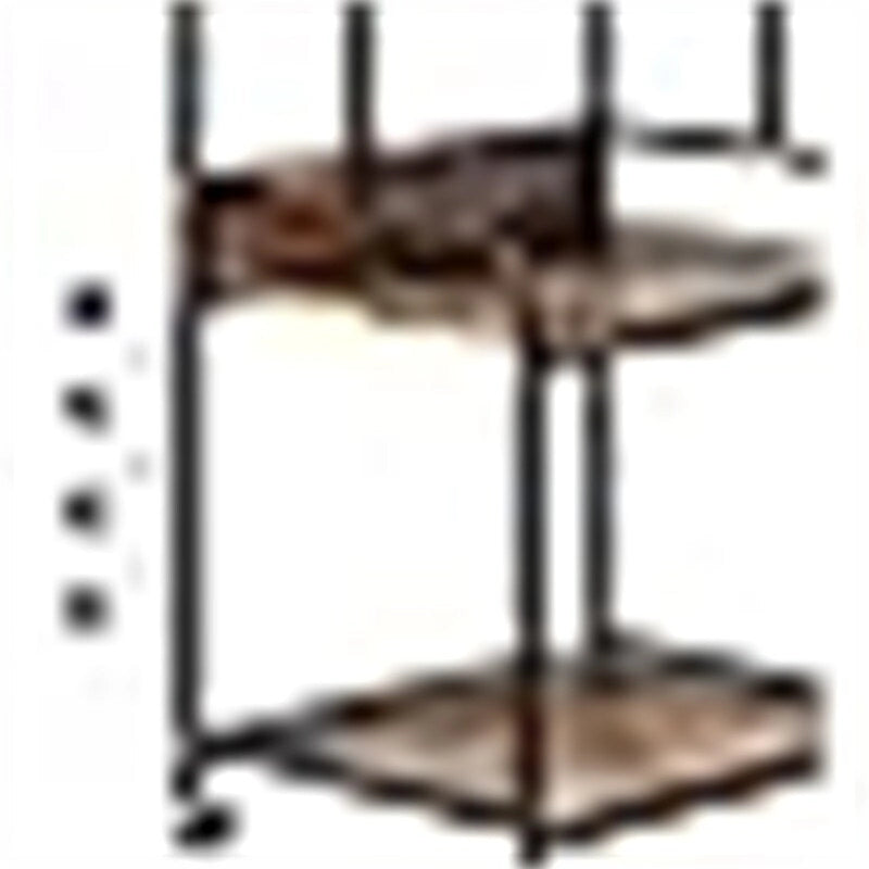 Support d'Imprimante à 3 Niveaux avec Étagère de Rangement, Pieds Réglables et Roulettes