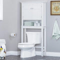 Meuble de rangement pour toilettes avec lambris à rainures et languettes — 27,36" L x 65" H