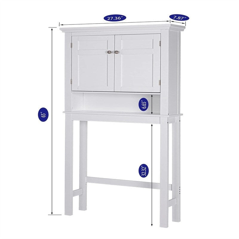 Meuble de rangement pour toilettes avec lambris à rainures et languettes — 27,36" L x 65" H