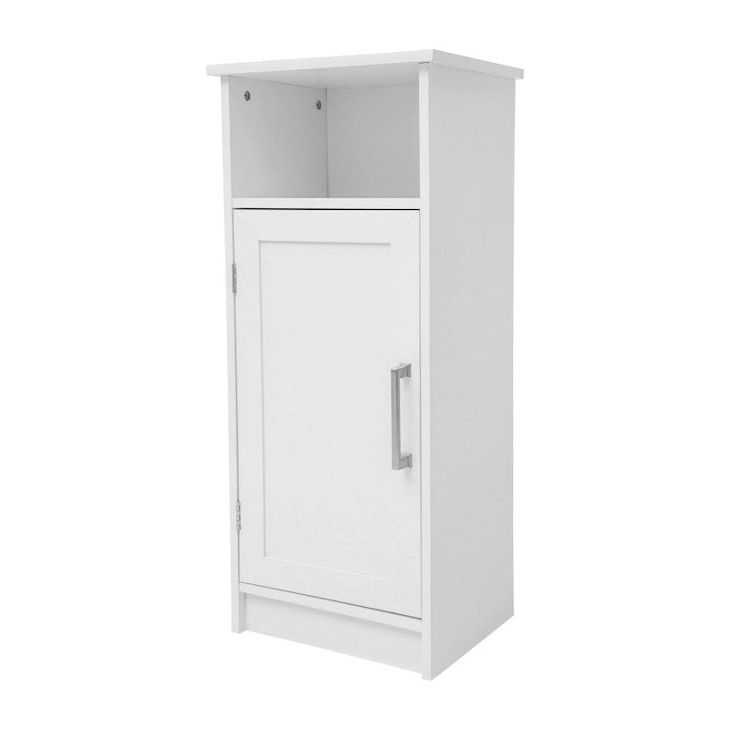 Meuble de rangement au sol de salle de bain moderne avec porte magnétique et 3 étagères réglables