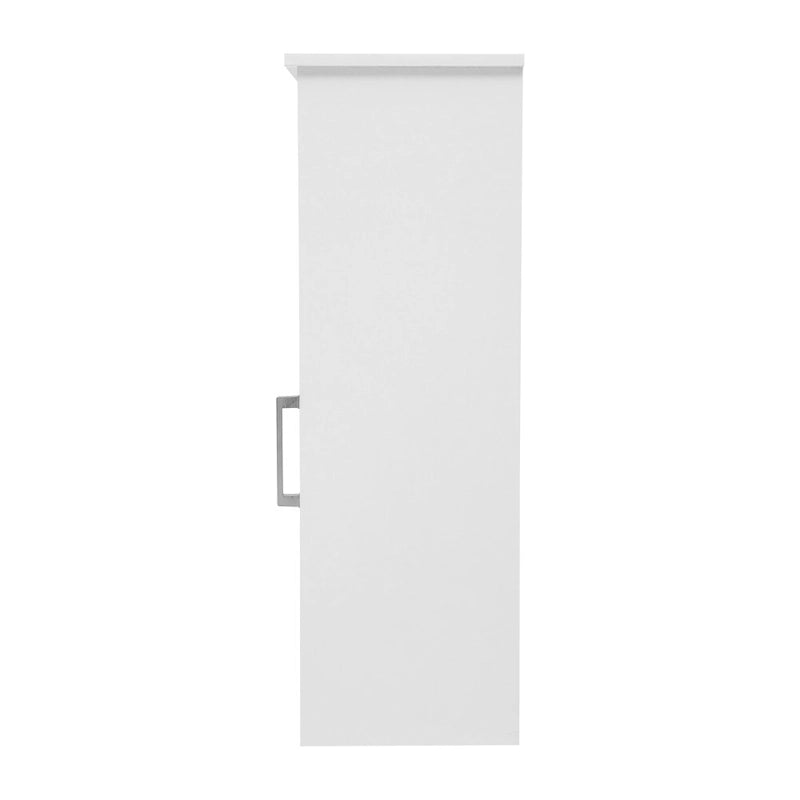 Meuble de rangement au sol de salle de bain moderne avec porte magnétique et 3 étagères réglables