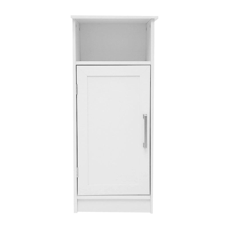 Meuble de rangement au sol de salle de bain moderne avec porte magnétique et 3 étagères réglables
