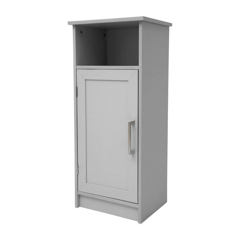 Meuble de rangement au sol de salle de bain moderne avec porte magnétique et 3 étagères réglables