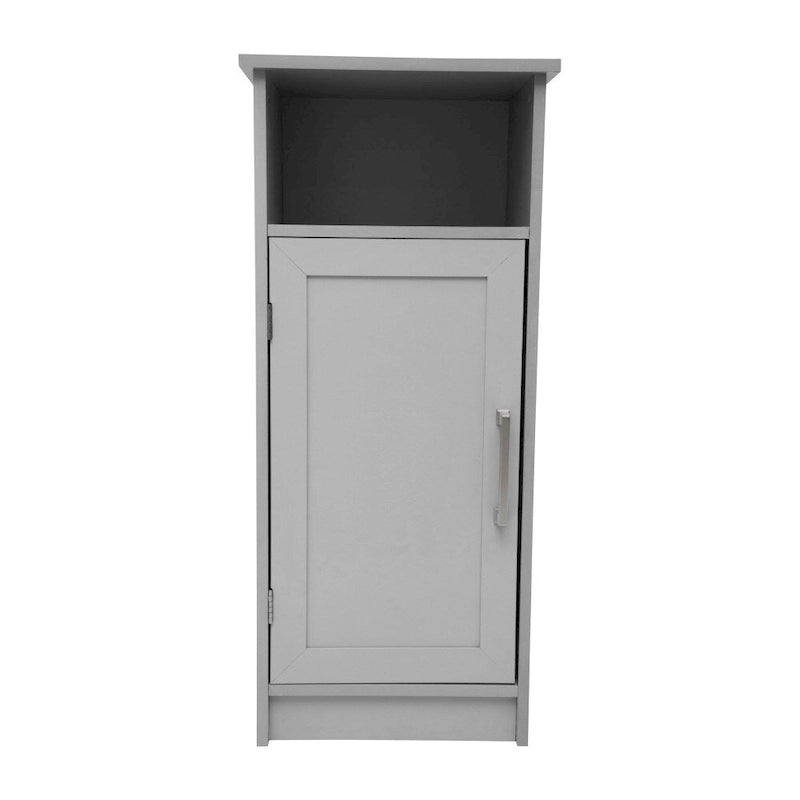 Meuble de rangement au sol de salle de bain moderne avec porte magnétique et 3 étagères réglables